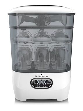 Baby Brezza White and Smoke Electric Bottle Sterilizer and Dryer